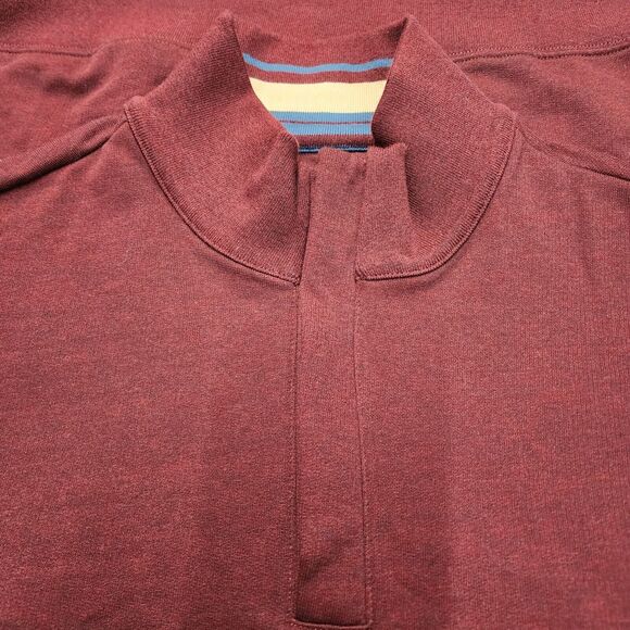 UNTUCKit Corral Men's Quarter Zip Long Sleeve Sweatshirt Red Size XL - Picture 3 of 12